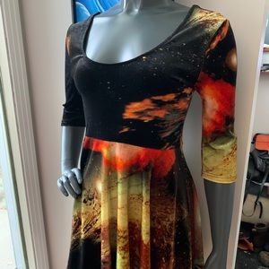 Velvet Galaxy Skater Dress